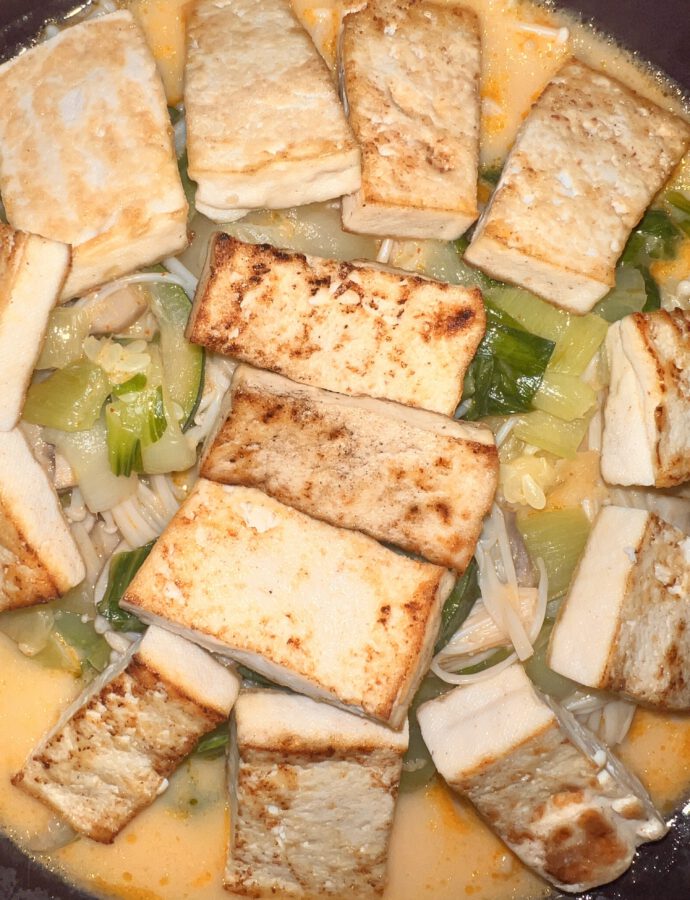 Thai curry with air fried Tofu