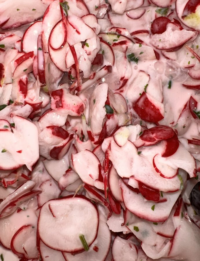 Radish Yogurt Salad with Parsley