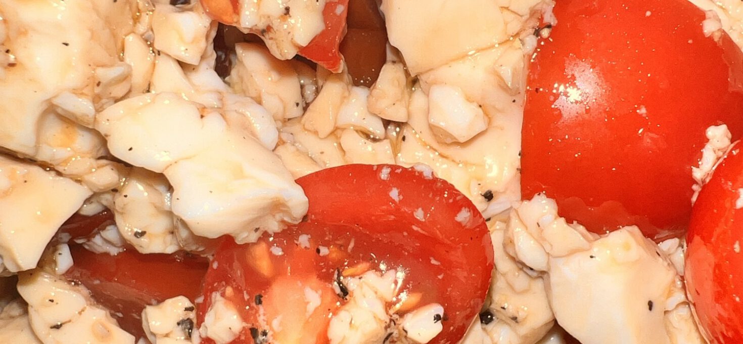 Silken Tofu and Tomato Salad with Sesame Soy Dressing