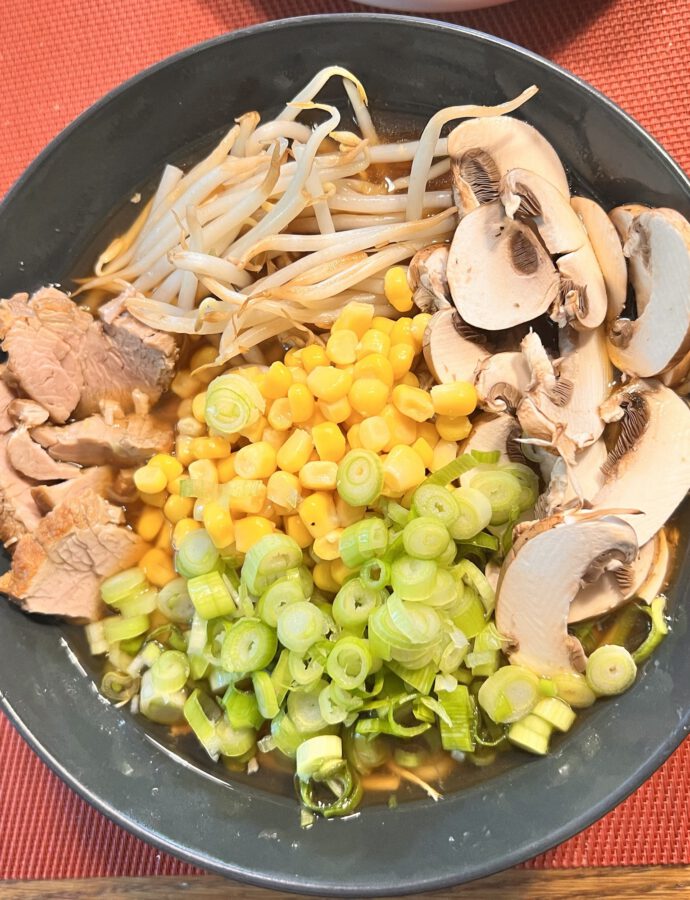 Ramen with Double Broth and Assorted Toppings